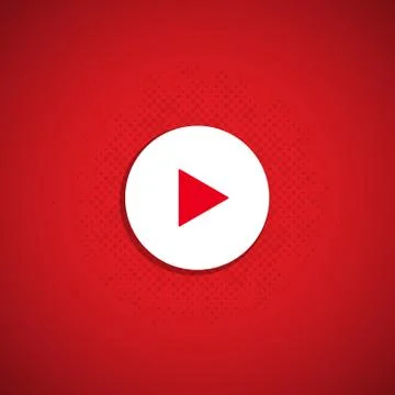 Red play button Stock Illustration