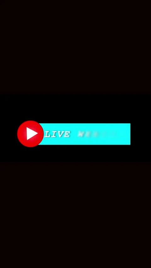 Red play button lower third animation vertical video loop for live streamin.. Stock Footage 344282605