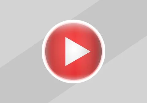 Red play button. Website icon symbol. Vector web button. Stock image. EPS 10. Stock Illustration