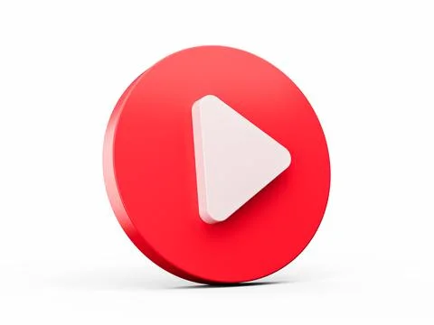 Red play button. Website icon symbol. web button Concept of video, audio pl.. Stock Illustration