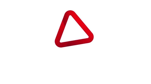 Red Play Logo Motion Stock Footage 143638388