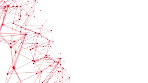 Red plexus pattern against white background looping 3D animation Stock Footage 166202017