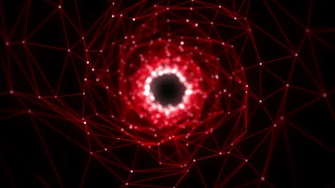 Red plexus technology data network background Stock-Footage 305620433