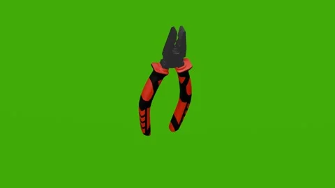 The red pliers rotate on the green screen Stock Footage 279077345