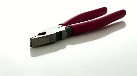 Red Pliers Rotating Stock Footage 21986394