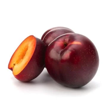 Red plum fruit Stock Photos