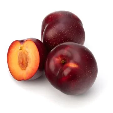 Red plum fruit Stock Photos