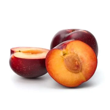 Red plum fruit Stock Photos