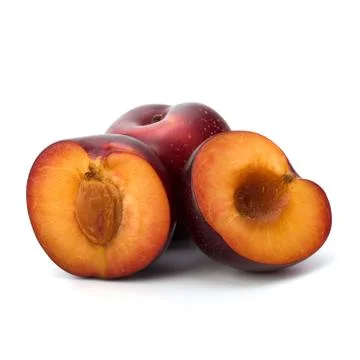 Red plum fruit Stock Photos