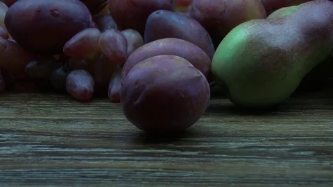 Red plum rotations 스톡 동영상 79996896