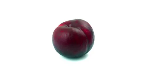 Red Plum on white background Stock Footage 51434743