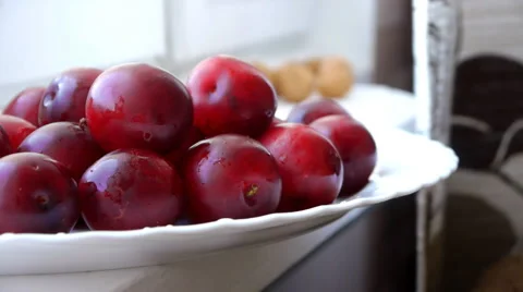 Red Plums Stock Footage 66063184