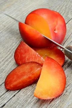 Red plums Stock Photos