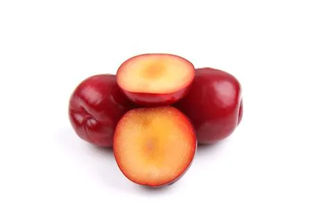 Red plums 스톡 사진