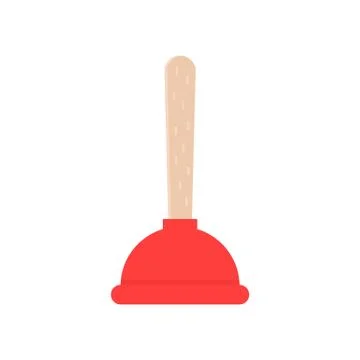 Red plunger icon Stock Illustration