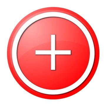 Red plus button 스톡 일러스트