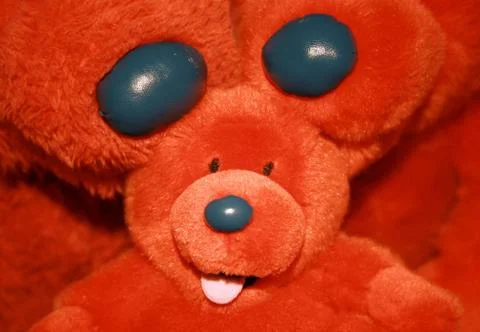 The Red plushy bear Stock Photos