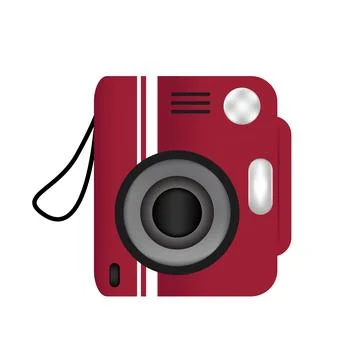 Red pocket camera vector Stock Illustration