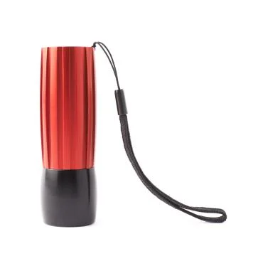 Red pocket flashlight isolated Stock Photos