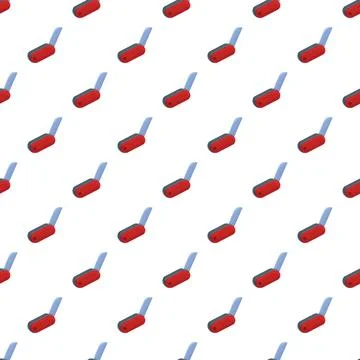Red pocket knife seamless repeating pattern background Stock Illustration