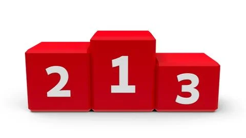 Red podium Stock Illustration