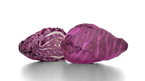 Red pointed cabbage on white background Stock Illustration
