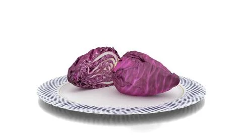 Red pointed cabbage on white background Stock Illustration