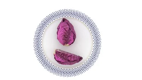 Red pointed cabbage on white background Stock Illustration