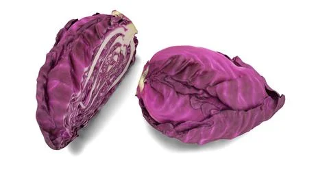 Red pointed cabbage on white background Stock Illustration