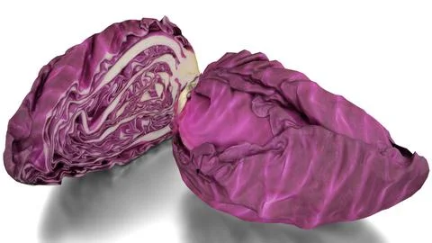 Red pointed cabbage on white background Stock Illustration