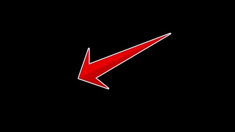 Red Pointer Arrow Indicator on Isolated Black Background Stock Footage 330726045