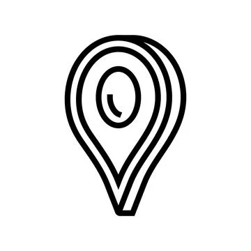 Red pointer map location line icon vector illustration Stock Illustration