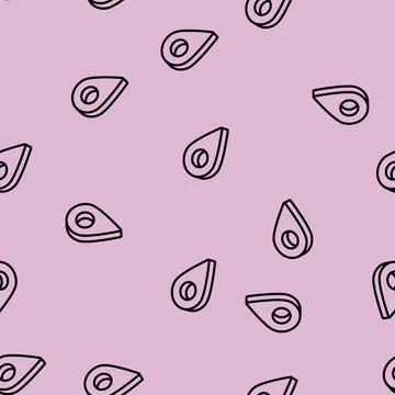 Red pointer map location line vector seamless pattern Stock Illustration