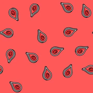 Red pointer map location vector seamless pattern Stock Illustration