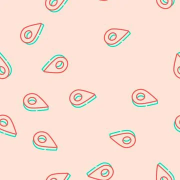 Red pointer map location vector seamless pattern Stock Illustration