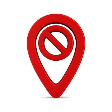 Red pointer marker on white background. Isolated 3D illustration イラスト素材