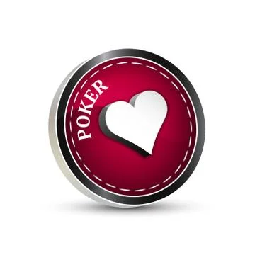 Red poker vector icon isolated on a white background Stock Illustration