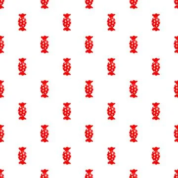 Red polka dot candy sweet bonbon pattern repeating Stock Illustration