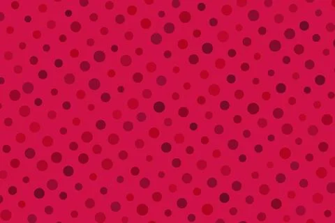 Red polka dot pattern with dark spots on pink background Stock Illustration