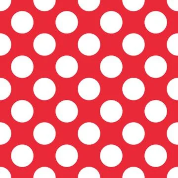 Red Polka Dot seamless pattern. For plaid, tablecloths, clothes, shirts, dres Stock Illustration