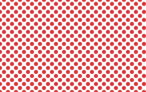 Red Polka Dot Seamless Pattern White Background Circle Design Stock Illustration