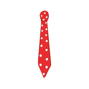 Red polka dot tie representing business fashion 스톡 일러스트
