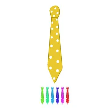 Red polka dot tie representing business fashion graphic 스톡 일러스트