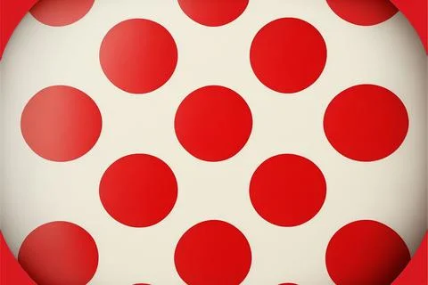 Red polka dots on a white background Illustrazione stock