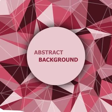 Red polygon abstract triangle background Stock Illustration