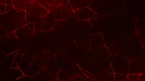 Red polygon network on dark background, abstract connection lines for techn.. 스톡 일러스트