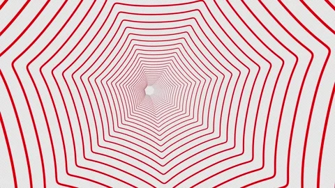 Red Polygon Tunnel Loop for Intense Gaming Background 스톡 동영상 347140750