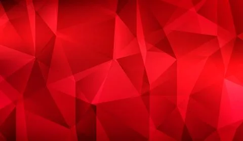 Red polygonal abstract background design featuring sharp geometric shapes and Stock Illustration