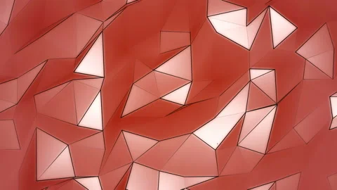 Red Polygonal Geometric Slow Surface Motion Background Stock-Footage 90716610