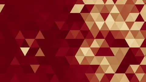 Red polygonal pattern Abstract geometric background Triangular mosaic, perfec Stock Illustration
